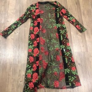 NWOT DOLLSKILL ROSE LONG CARDIGAN